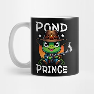 Pond Prince: The Reign of the Cutest Cow Frog (T-Shirt) Mug